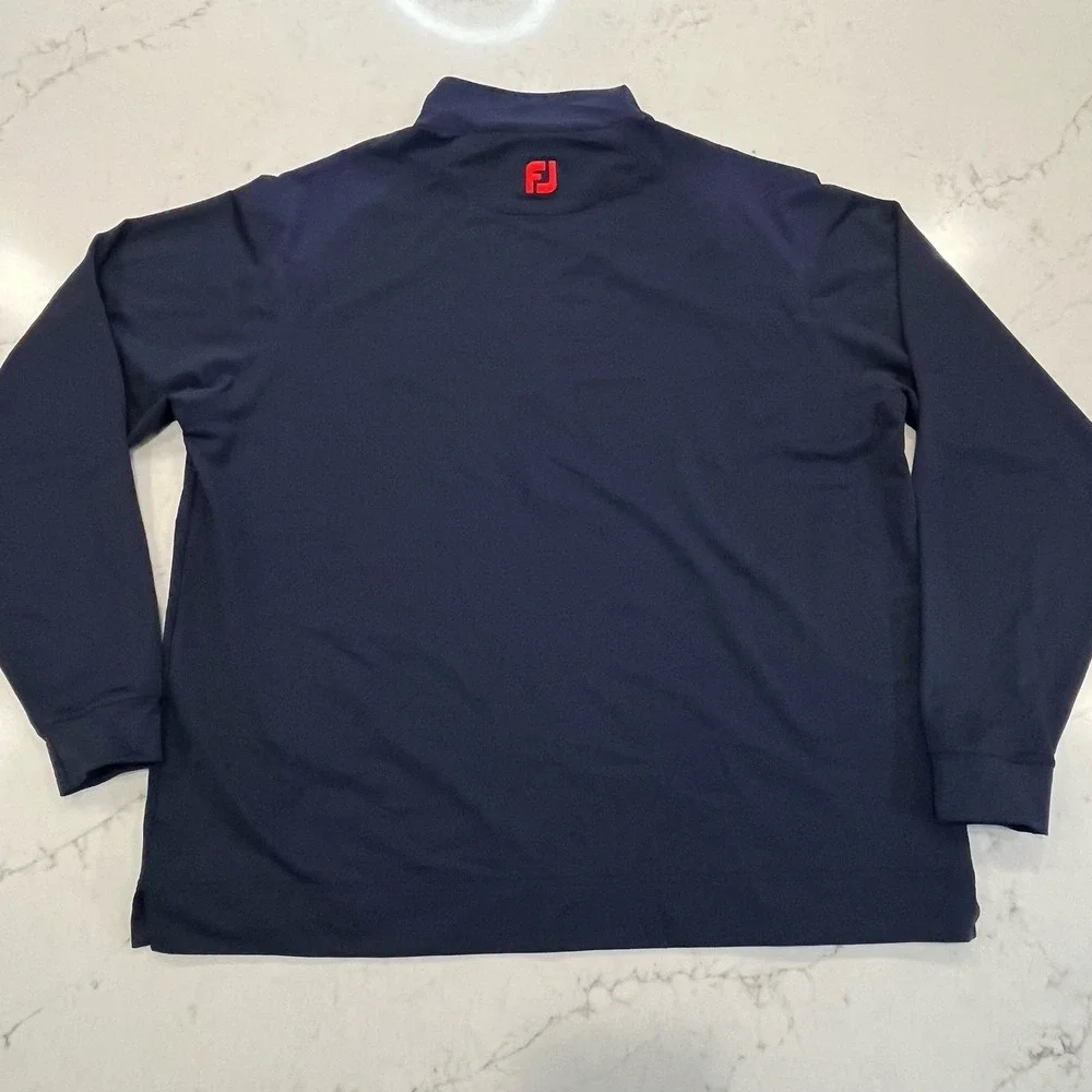 FootJoy Windtech Pullover Jacket Mens Large Blue‎ Golf 1/4 Zip Lightweight